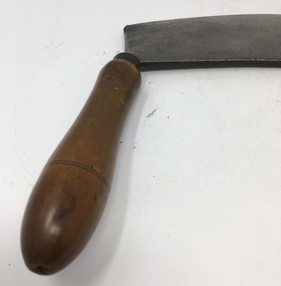 French Herb Chopper, Mezzaluna Round Knife