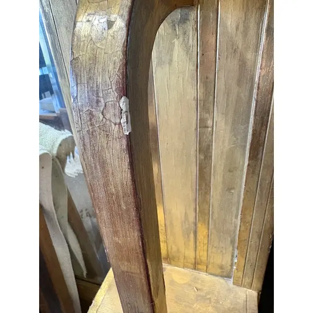 Early 1900s French Art Deco Gold Gilt Hall Mirror Jardinere - Image 14