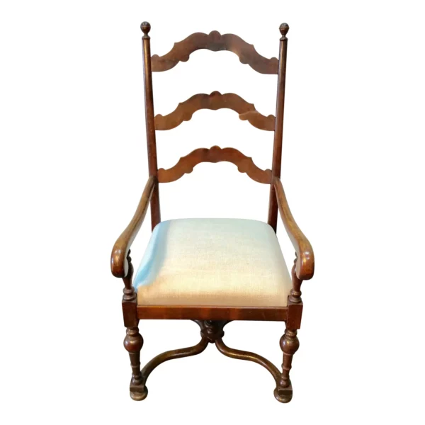 Late 19th Century French Ladderback Armchair