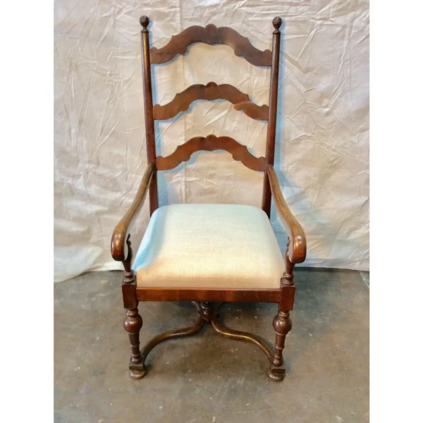 Late 19th Century French Ladderback Armchair - Image 13