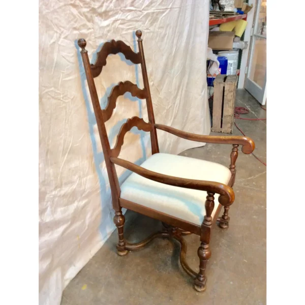 Late 19th Century French Ladderback Armchair - Image 3