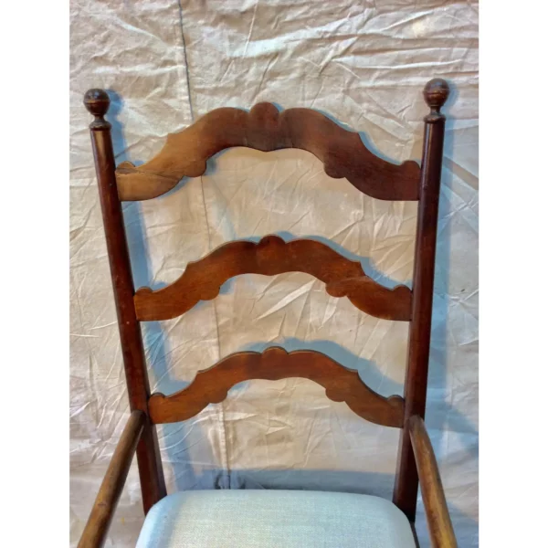 Late 19th Century French Ladderback Armchair - Image 6