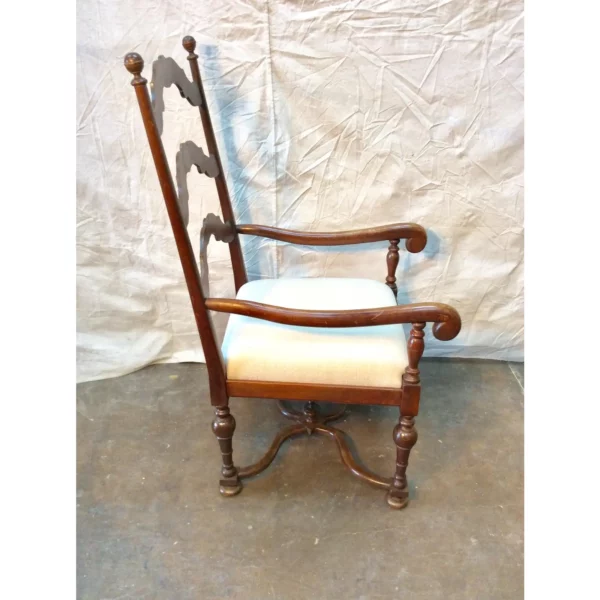 Late 19th Century French Ladderback Armchair - Image 10