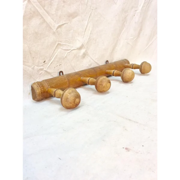 Early 20th Century French Faux Bamboo Four Hook Coat Hat Rack ...