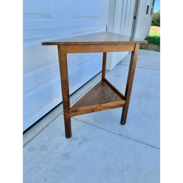 Early 20th Century French Walnut Corner Table - Image 2