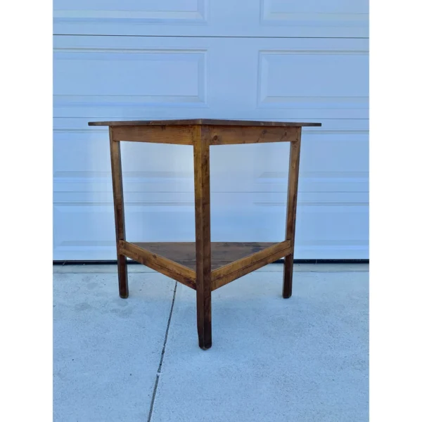 Early 20th Century French Walnut Corner Table - Image 4