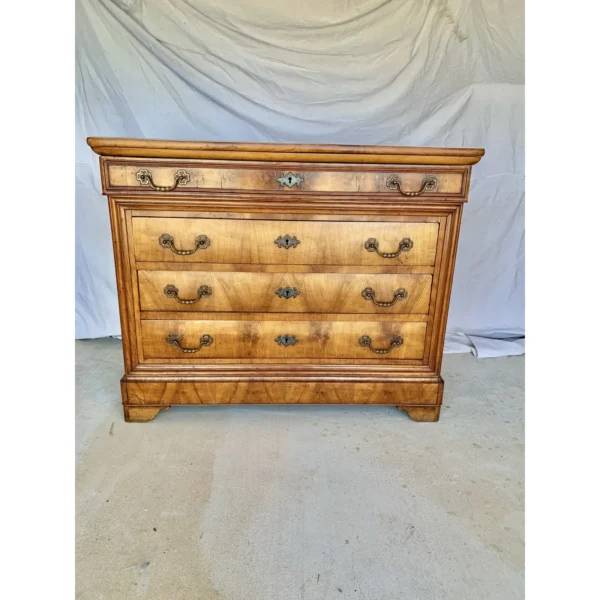 Early 20th Century French Walnut Louis Philippe Chest of Drawers - Image 2