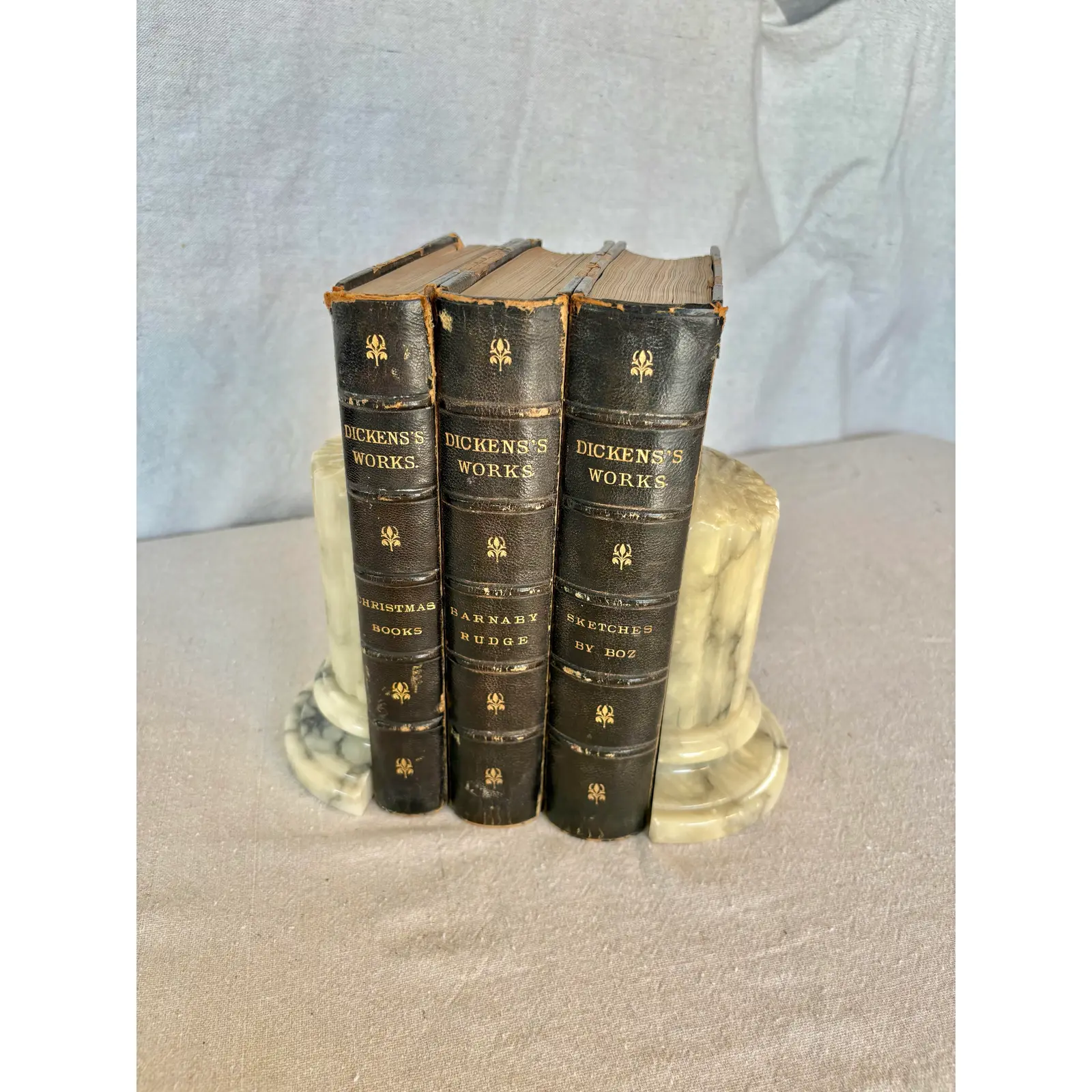 Mid 20th Century Italian Alabaster Column Bookends - Image 13