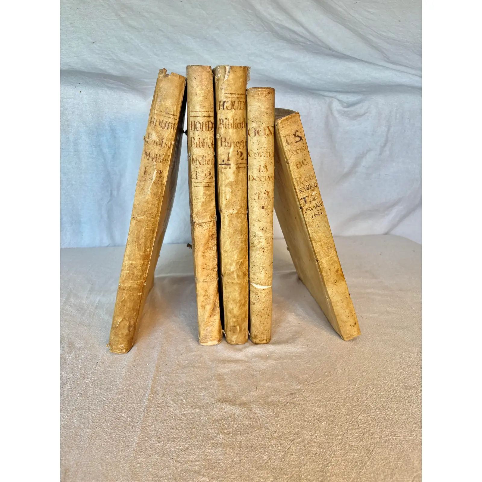 18th Century Spanish Vellum Books - Set of Five - Image 3