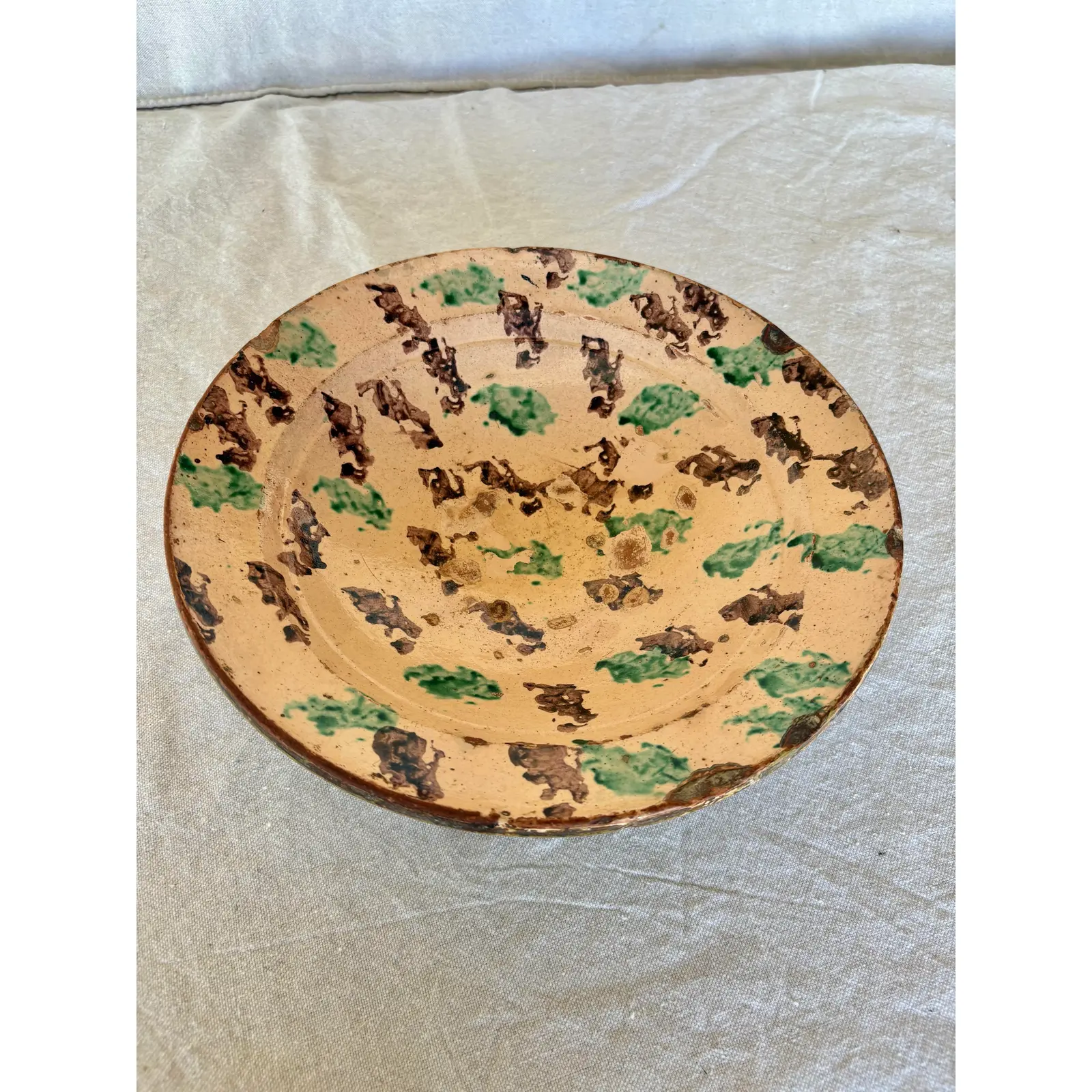 Late 19th Century French Spongeware Pottery Bowl - Image 12