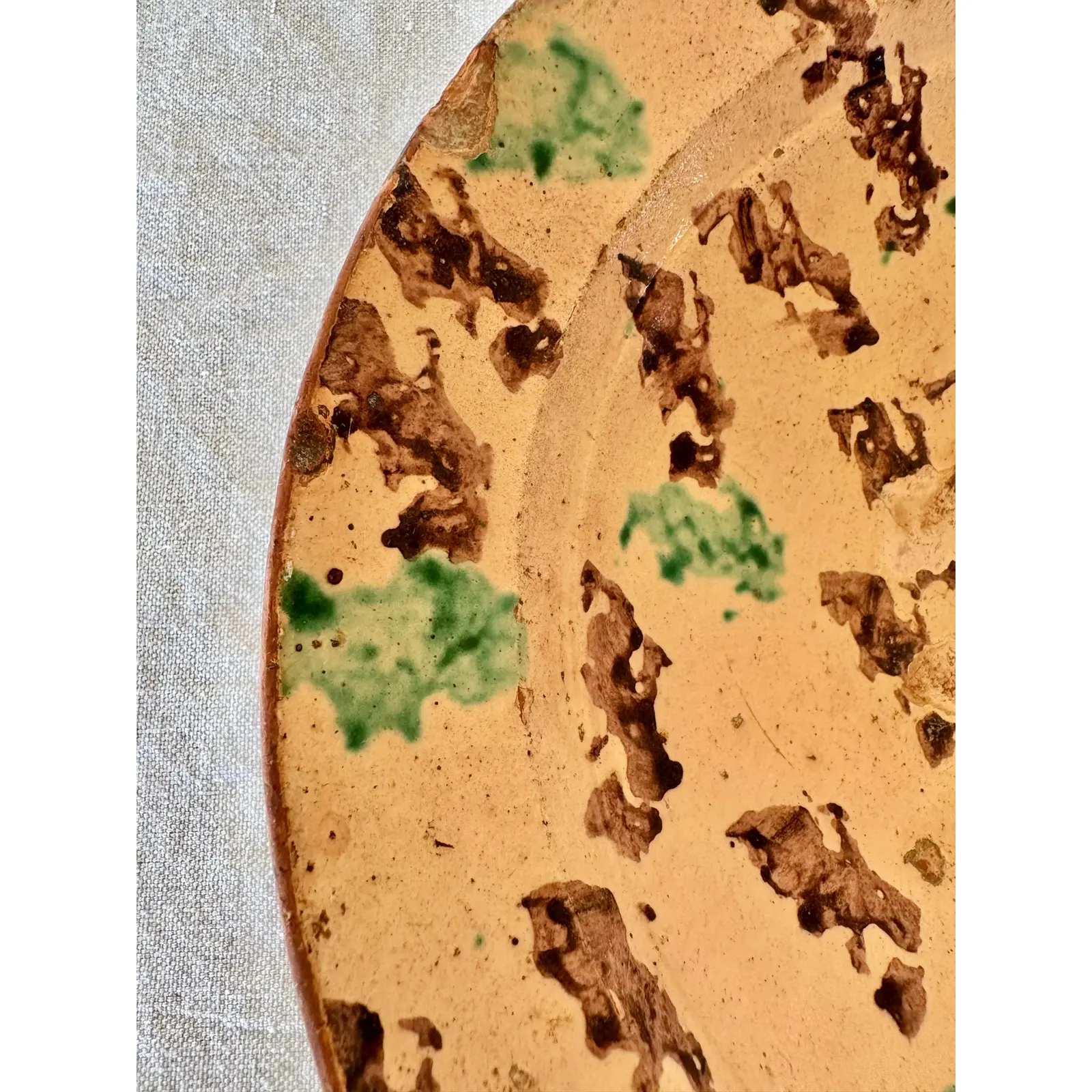 Late 19th Century French Spongeware Pottery Bowl - Image 10