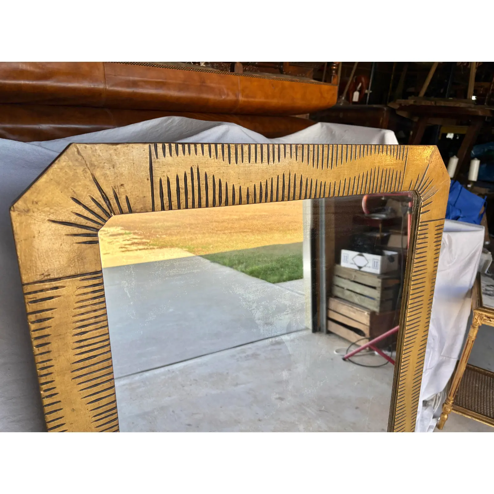 Early 20th Century French Art Deco Style Wall Mirror - Image 4