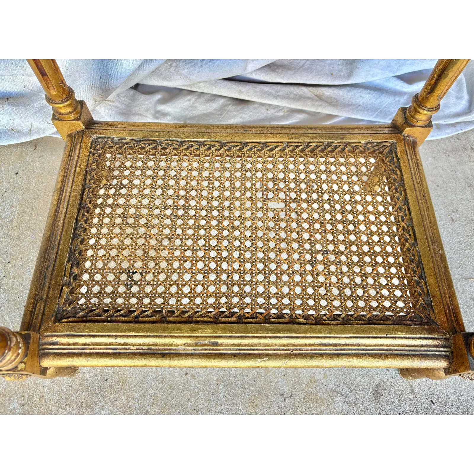 Early 20th Century French Louis XVI Style Gold Gilded and Marble Side Table - Image 11