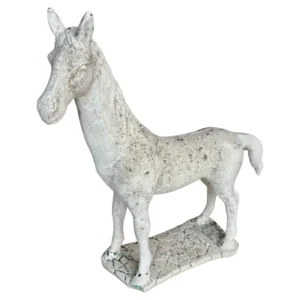 20th Century French Concrete Horse Garden Statue