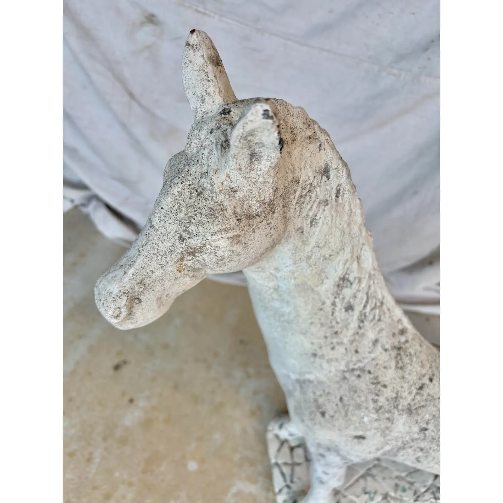 20th Century French Concrete Horse Garden Statue - Image 12
