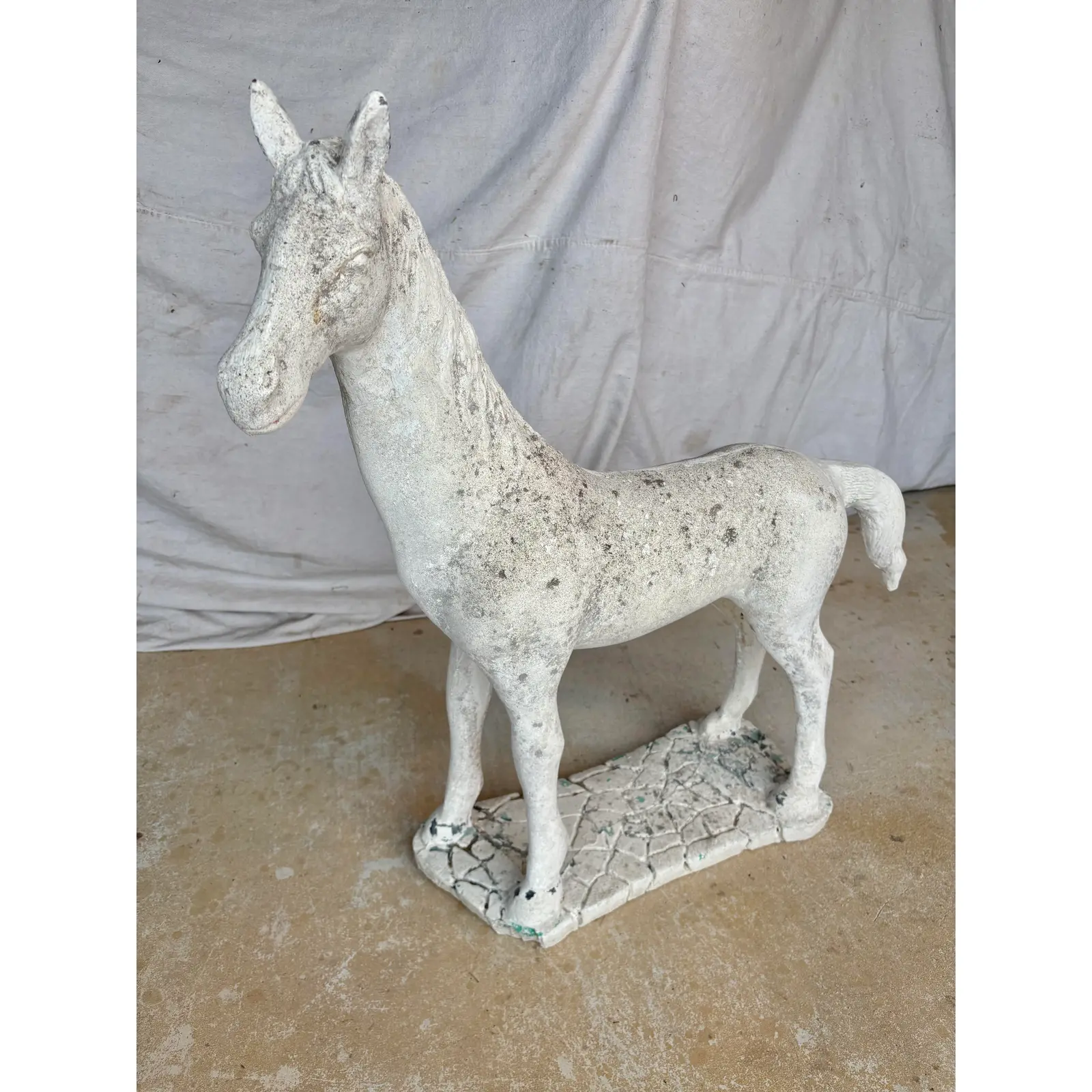 20th Century French Concrete Horse Garden Statue - Image 3