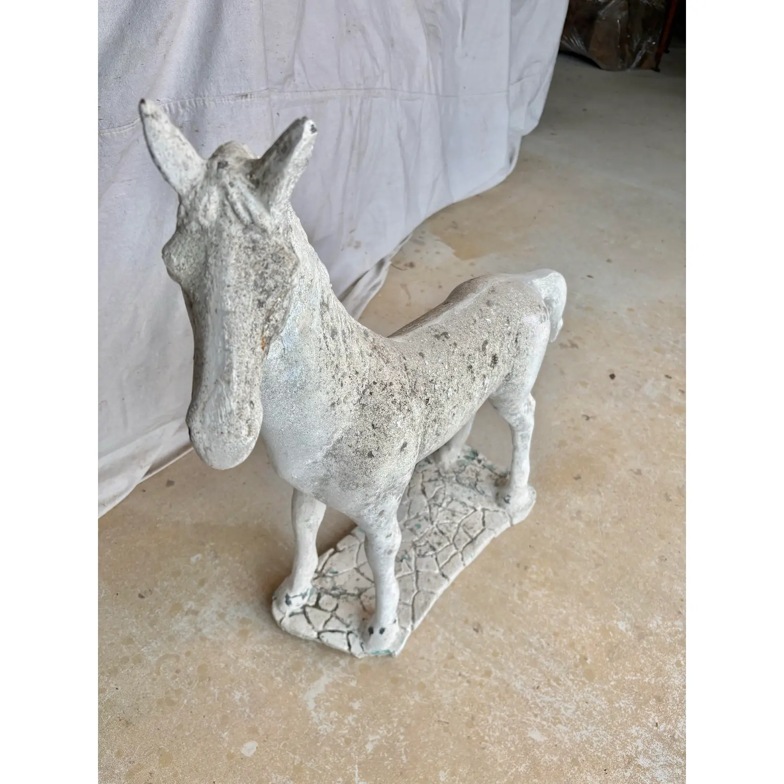 20th Century French Concrete Horse Garden Statue - Image 5