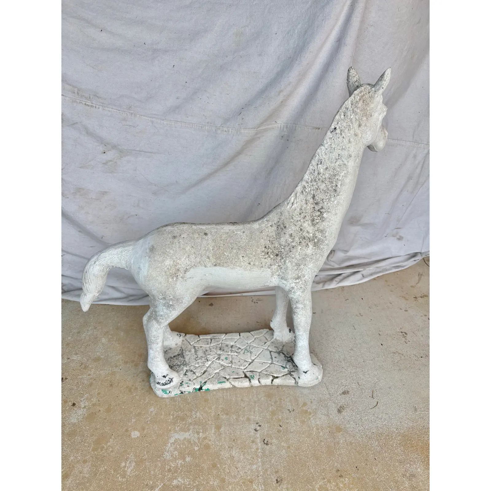 20th Century French Concrete Horse Garden Statue - Image 8