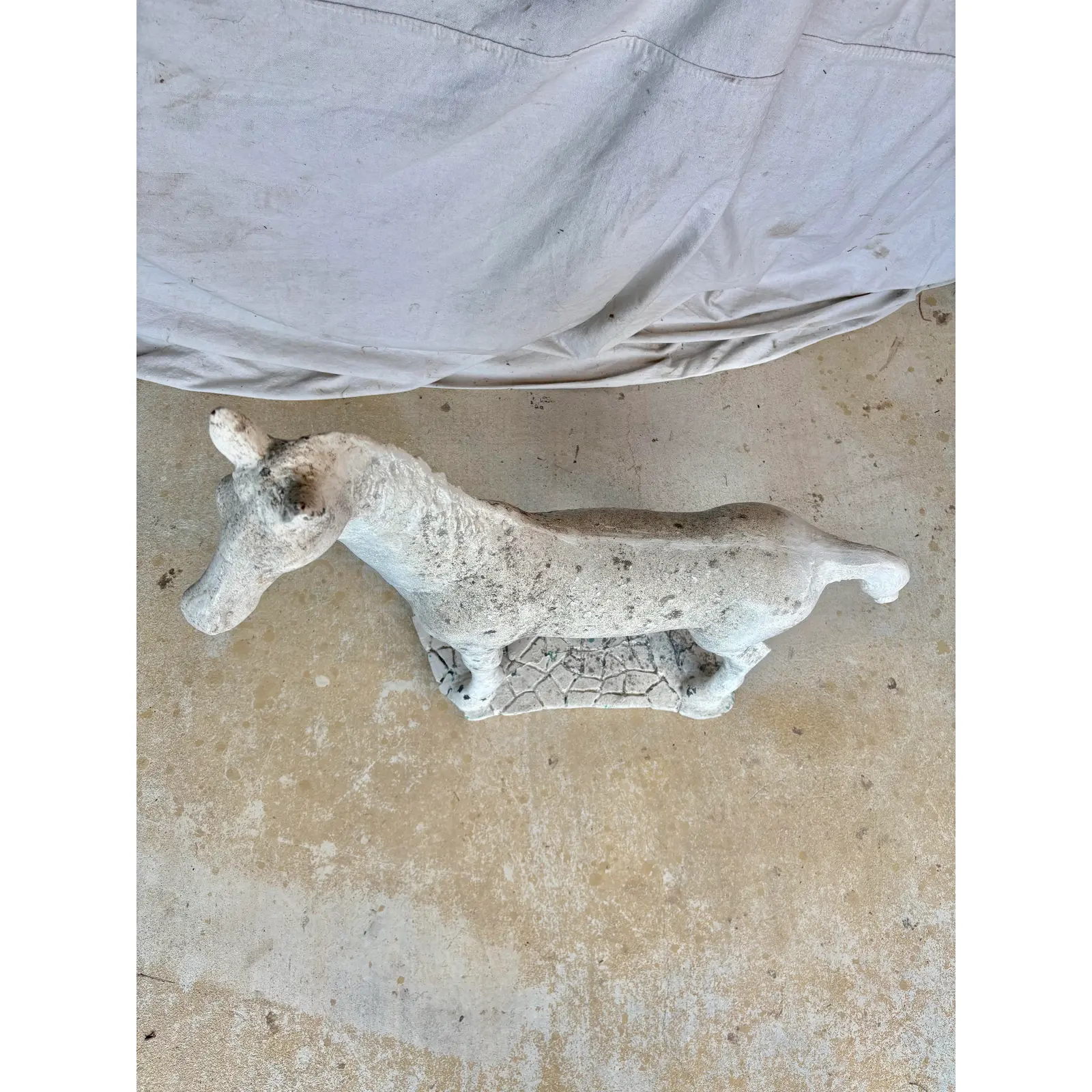 20th Century French Concrete Horse Garden Statue - Image 9