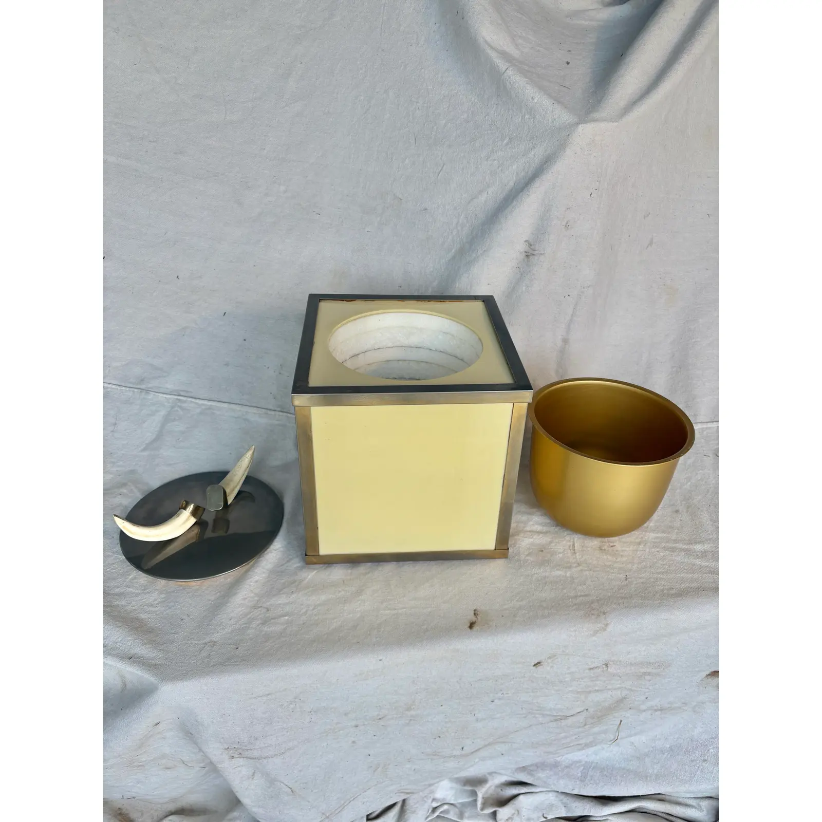 Mid 20th Century Italian Faux Horn Ice Bucket - Image 12