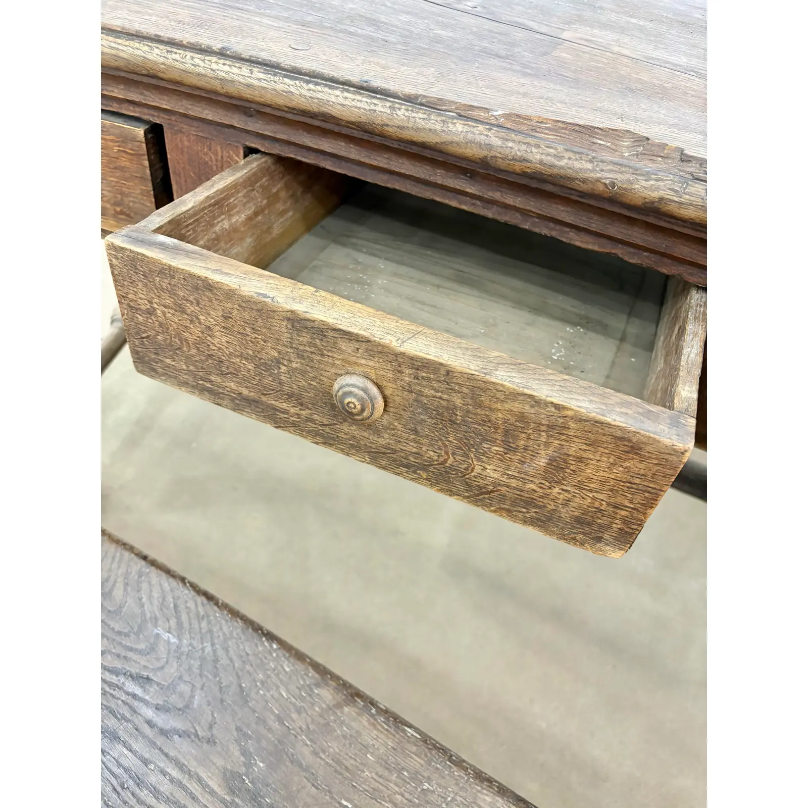 18th Century French Walnut Crescent Table and Two Benches - Image 11