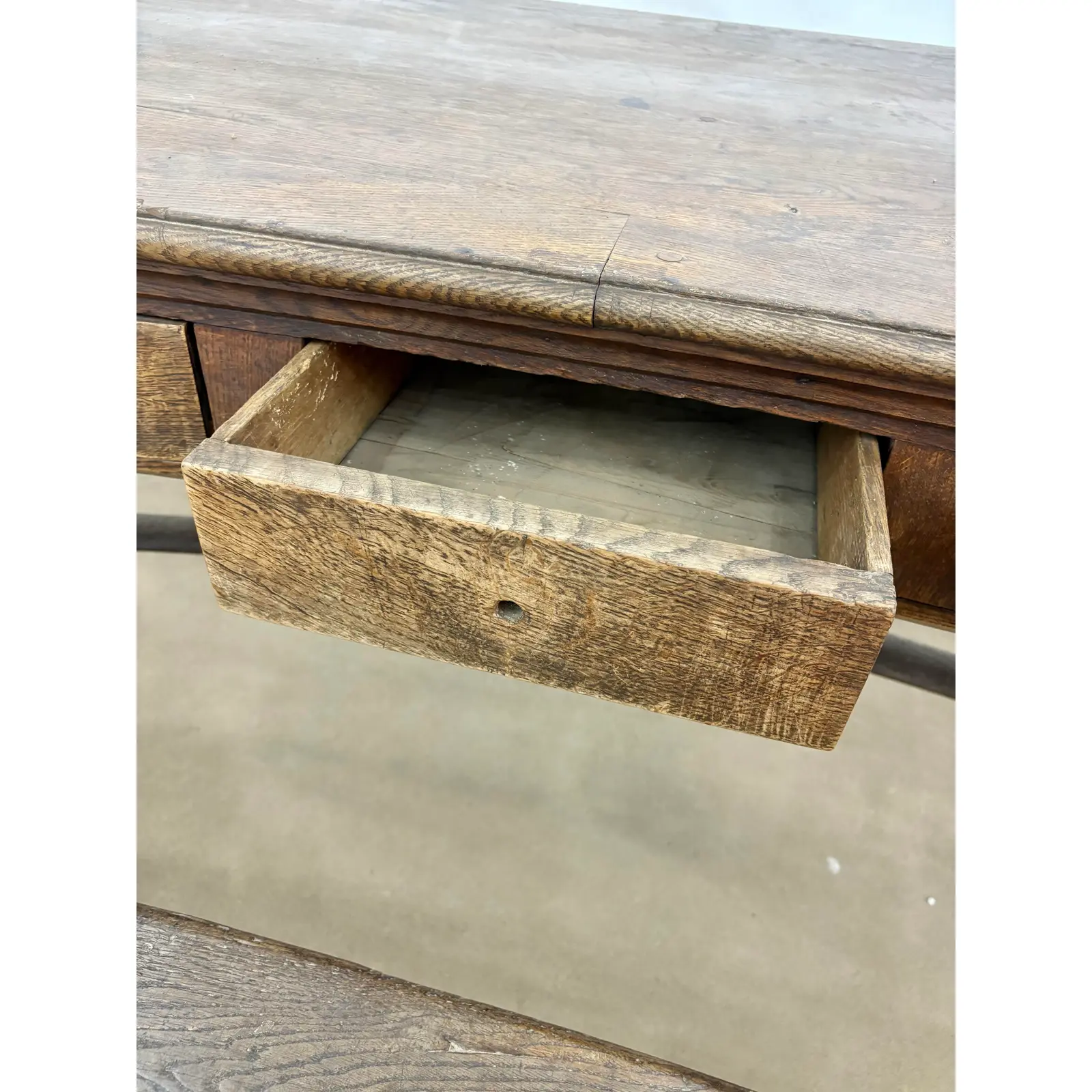 18th Century French Walnut Crescent Table and Two Benches - Image 12