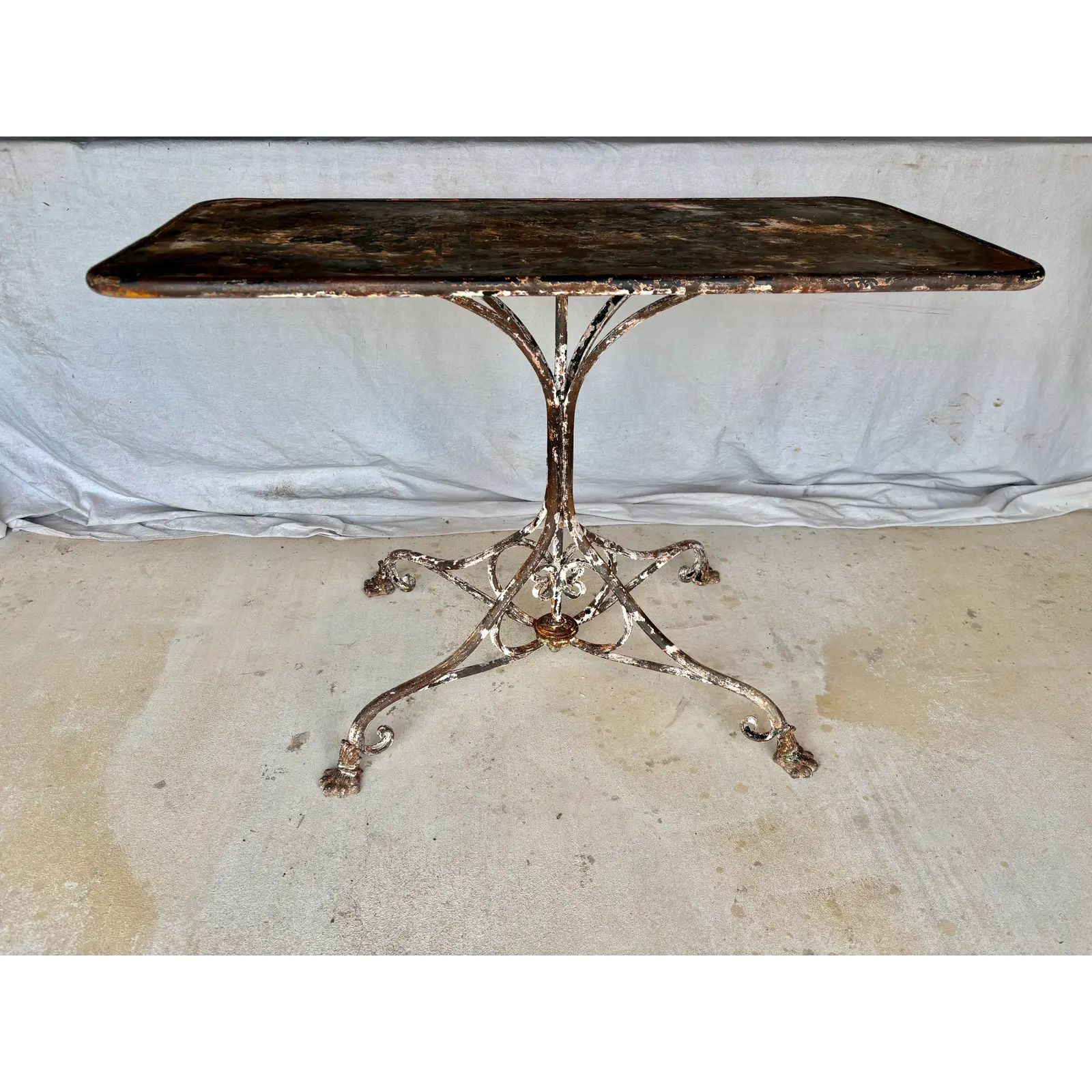 19th Century French Arras Iron Garden Table - Image 11