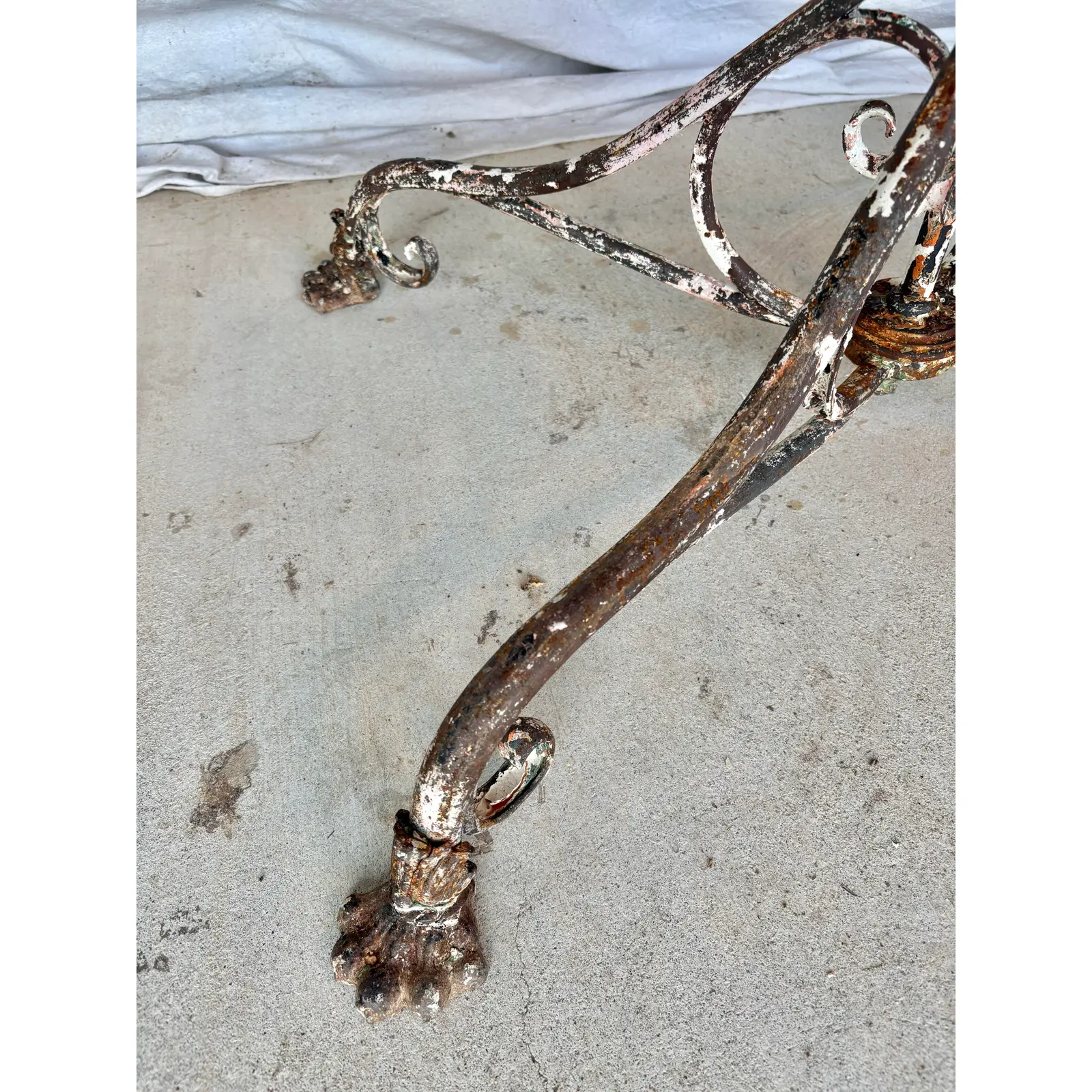 19th Century French Arras Iron Garden Table - Image 12