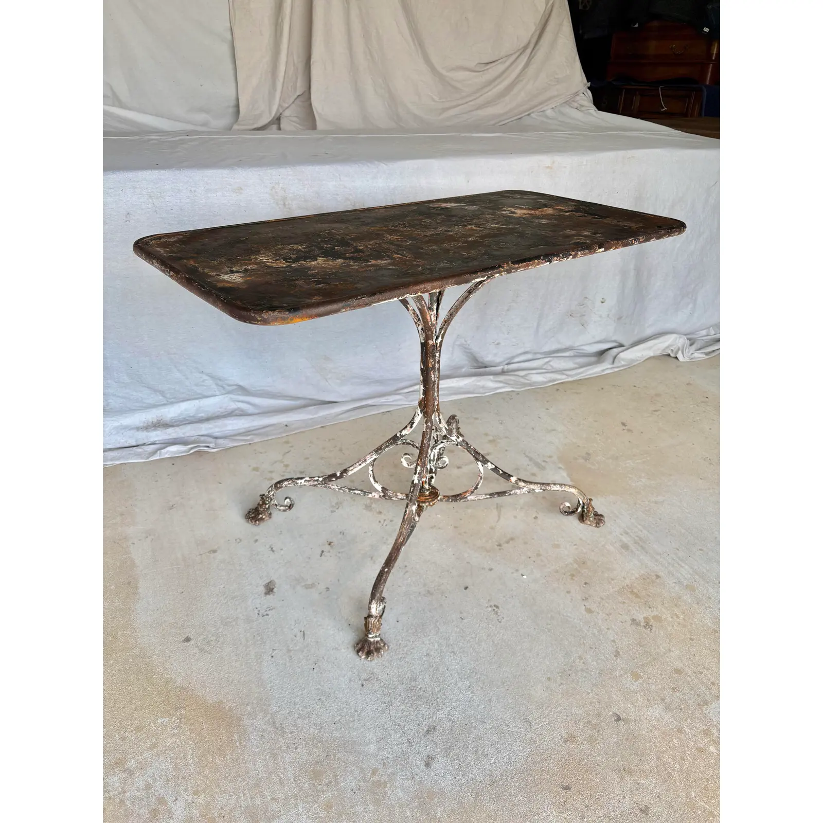 19th Century French Arras Iron Garden Table - Image 3