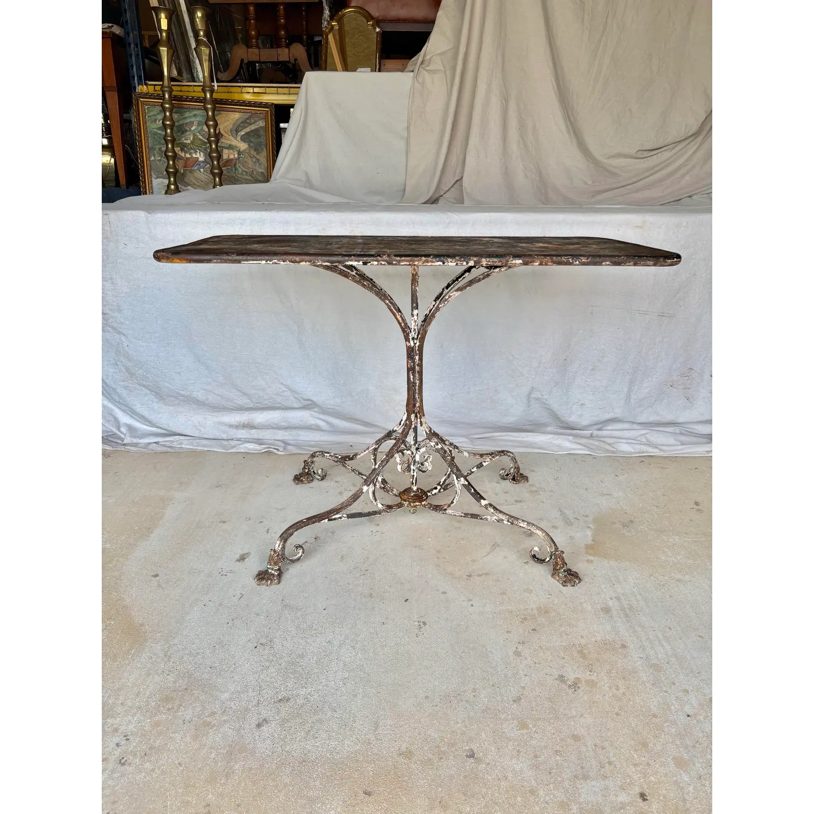 19th Century French Arras Iron Garden Table - Image 4