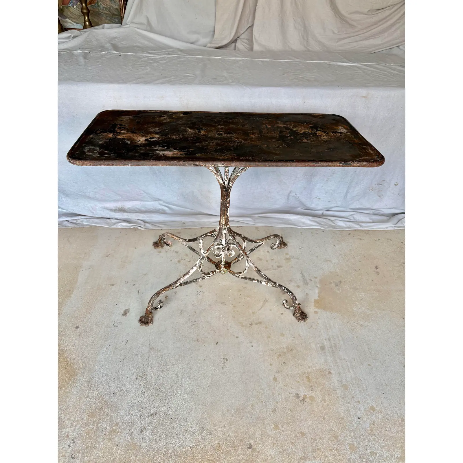19th Century French Arras Iron Garden Table - Image 9