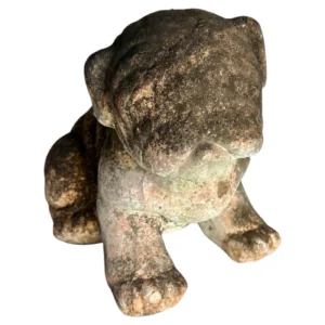 Early 20th Century French Terracotta Bulldog Garden Sculpture