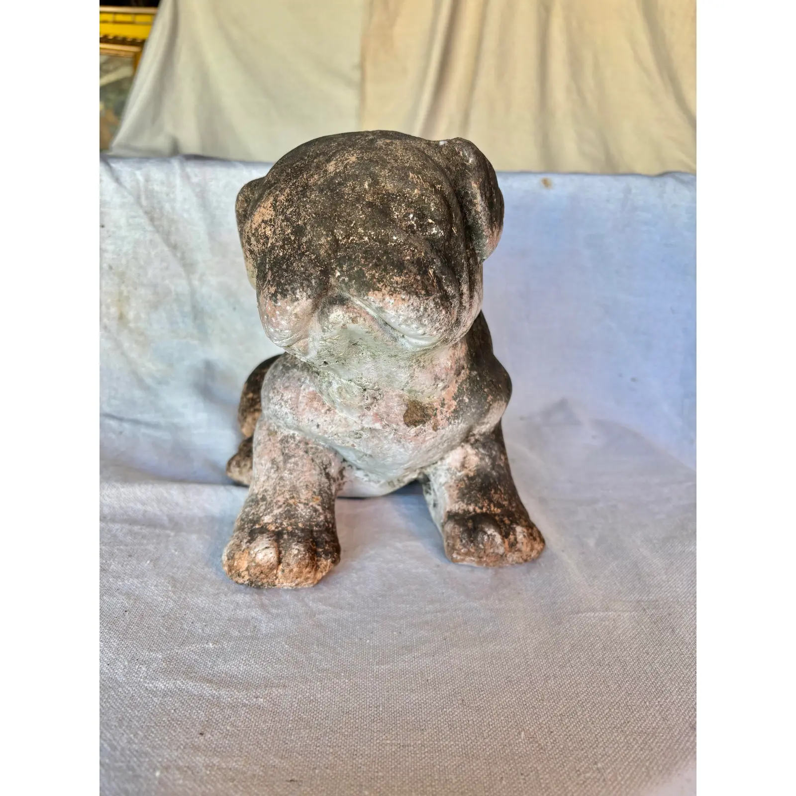 Early 20th Century French Terracotta Bulldog Garden Sculpture - Image 12