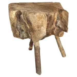 Late 19th French Wood Live Edge Butcher Table