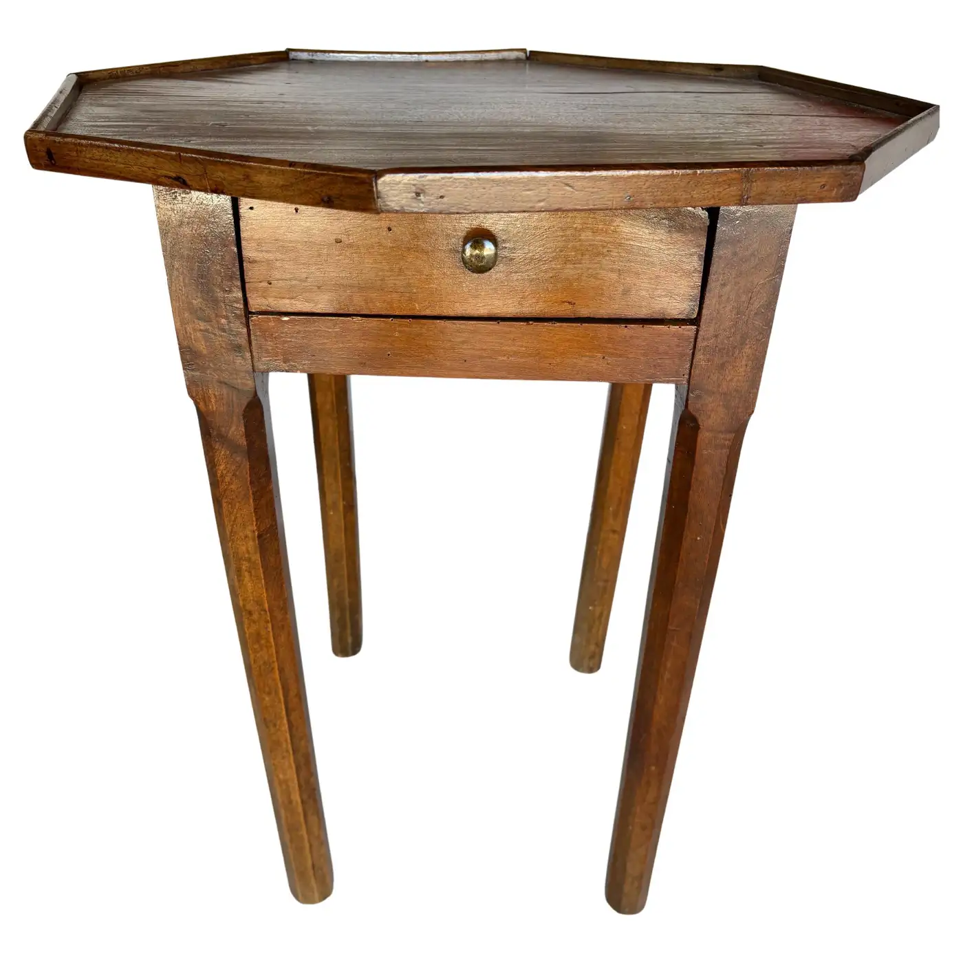 19th Century French Walnut Octagonal Side Table