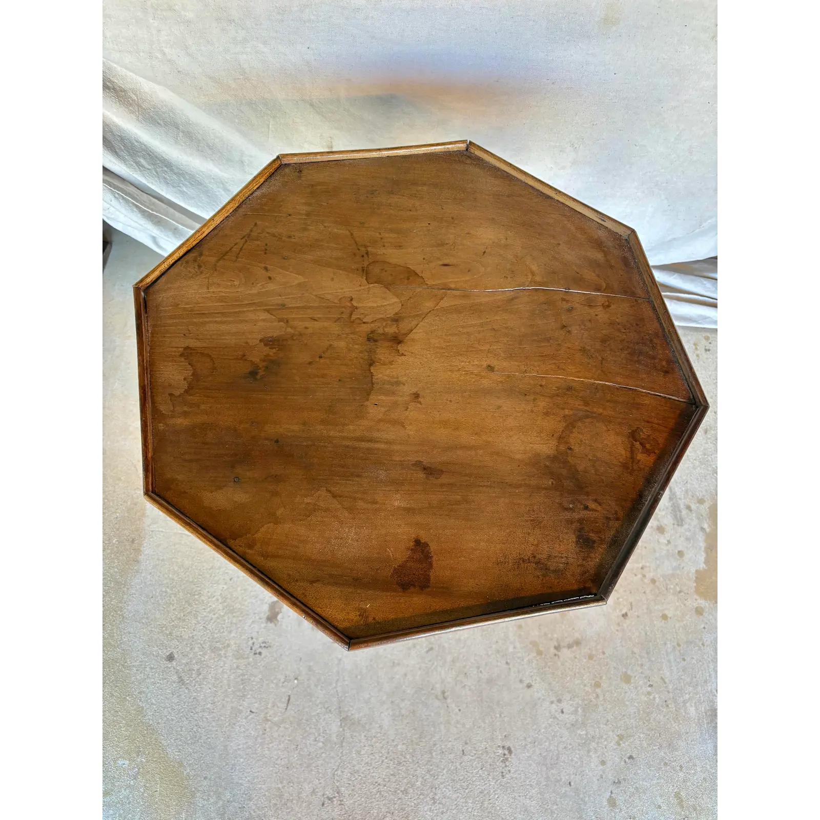 19th Century French Walnut Octagonal Side Table - Image 6