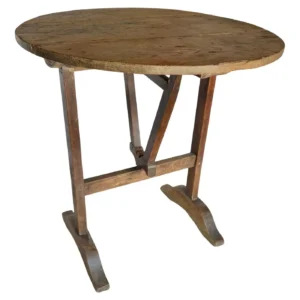 19th Century Petite French Walnut Wine Tasting Table
