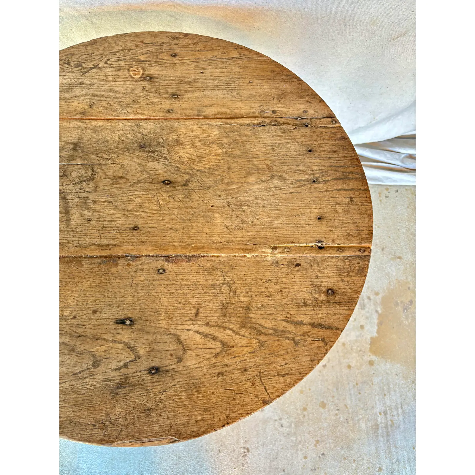 19th Century Petite French Walnut Wine Tasting Table - Image 7