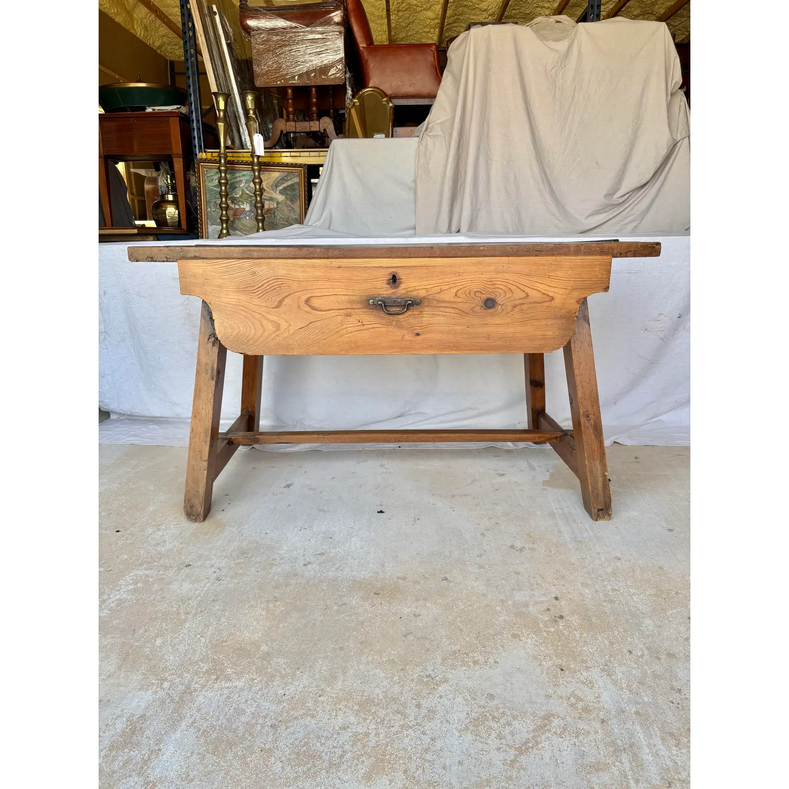 19th Century French Pine Side Table - Image 3