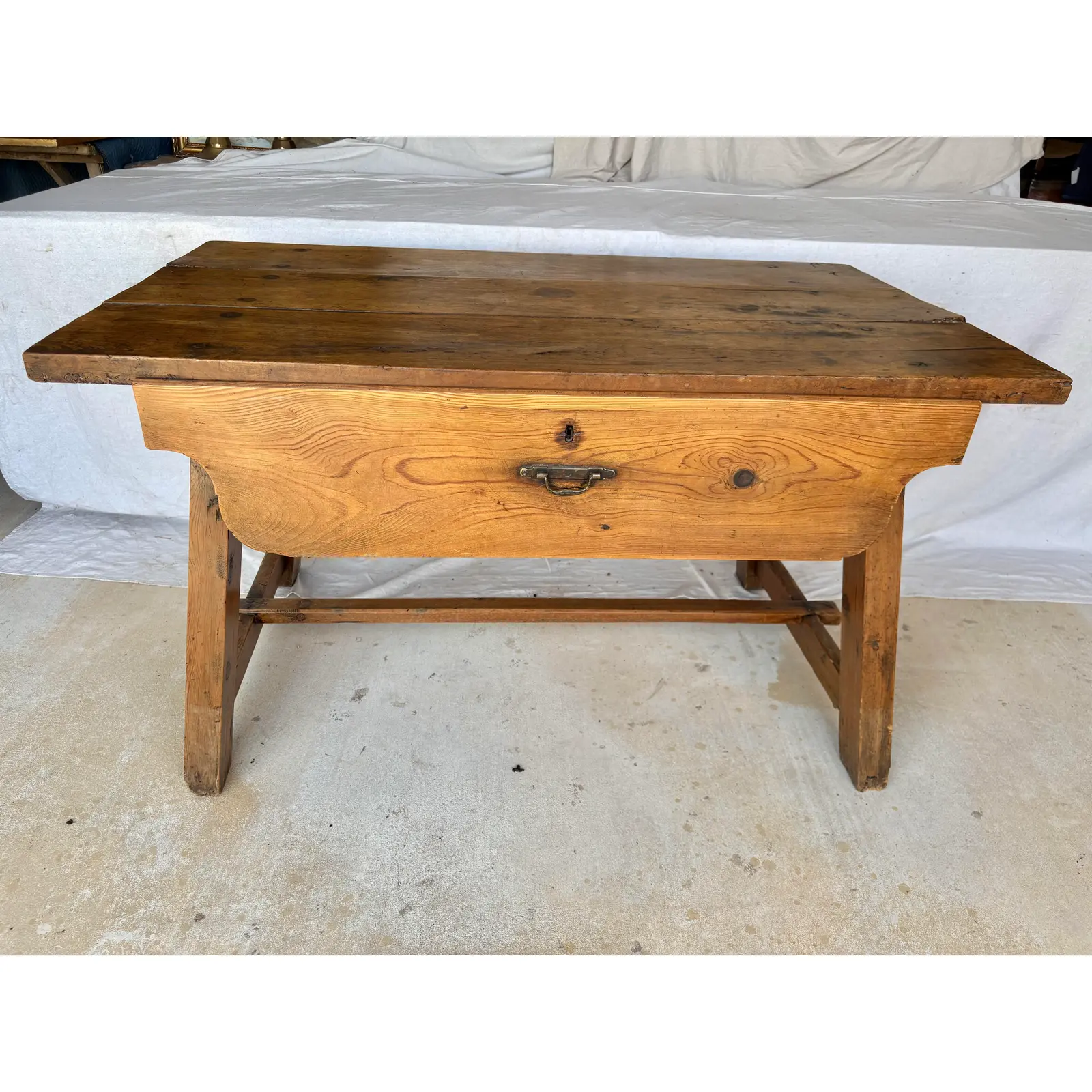 19th Century French Pine Side Table - Image 5