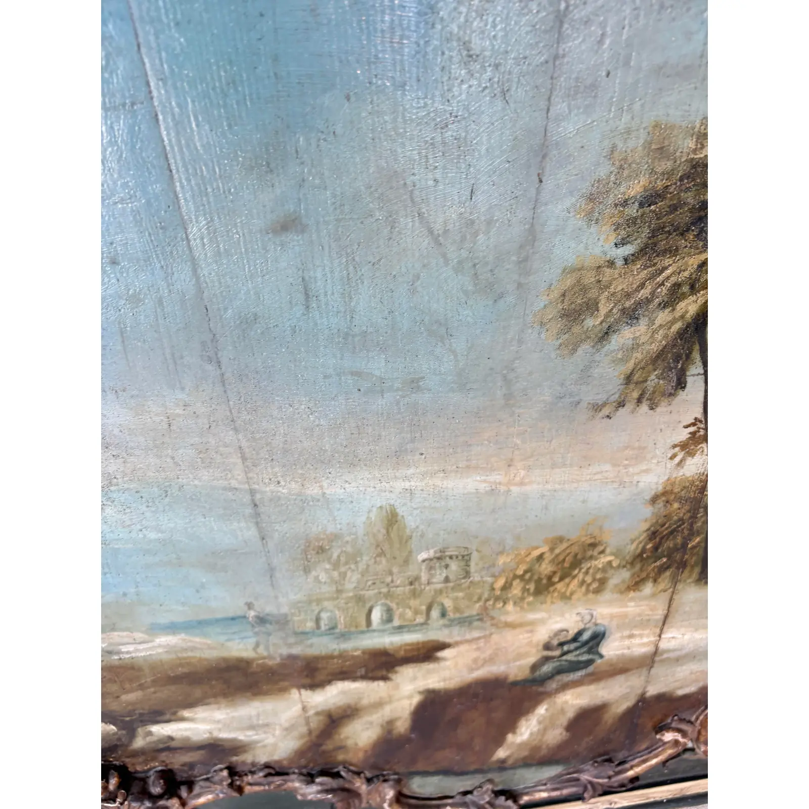 19th Century Italian Landscape Oil on Panel Painting - Image 12
