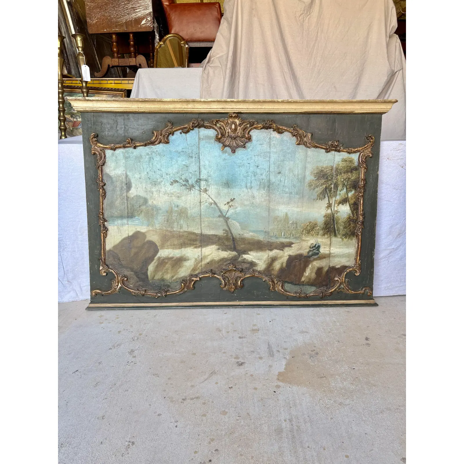 19th Century Italian Landscape Oil on Panel Painting - Image 2