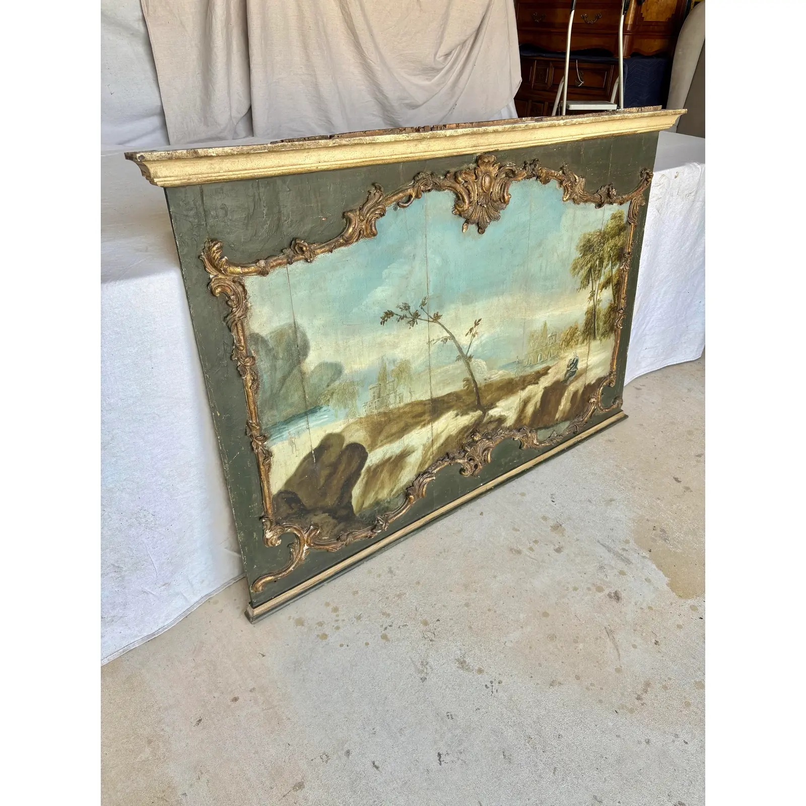 19th Century Italian Landscape Oil on Panel Painting - Image 3