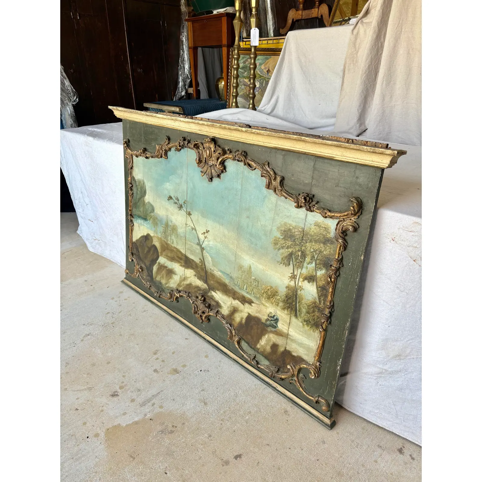 19th Century Italian Landscape Oil on Panel Painting - Image 4