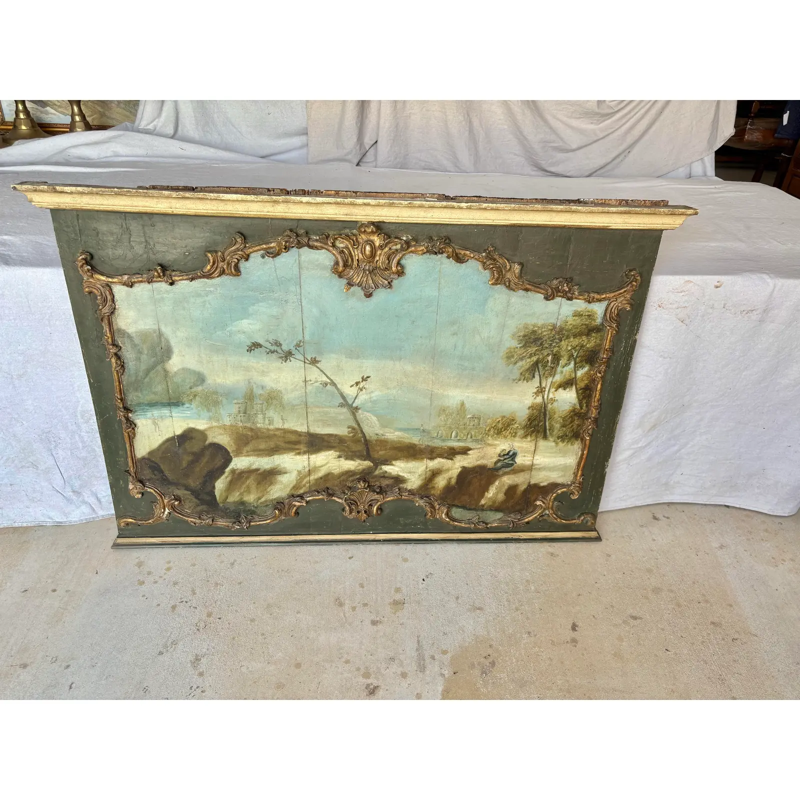19th Century Italian Landscape Oil on Panel Painting - Image 5