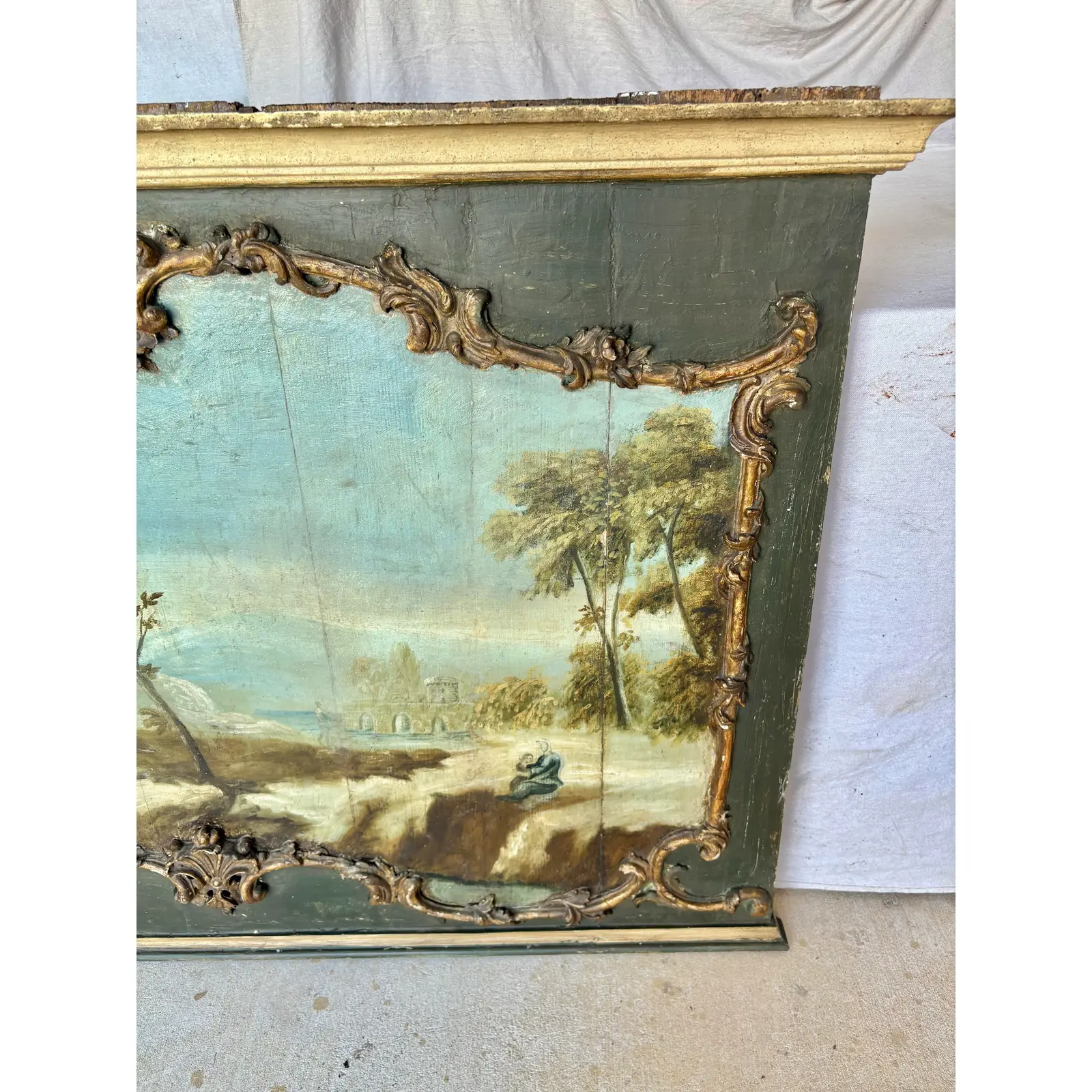 19th Century Italian Landscape Oil on Panel Painting - Image 8