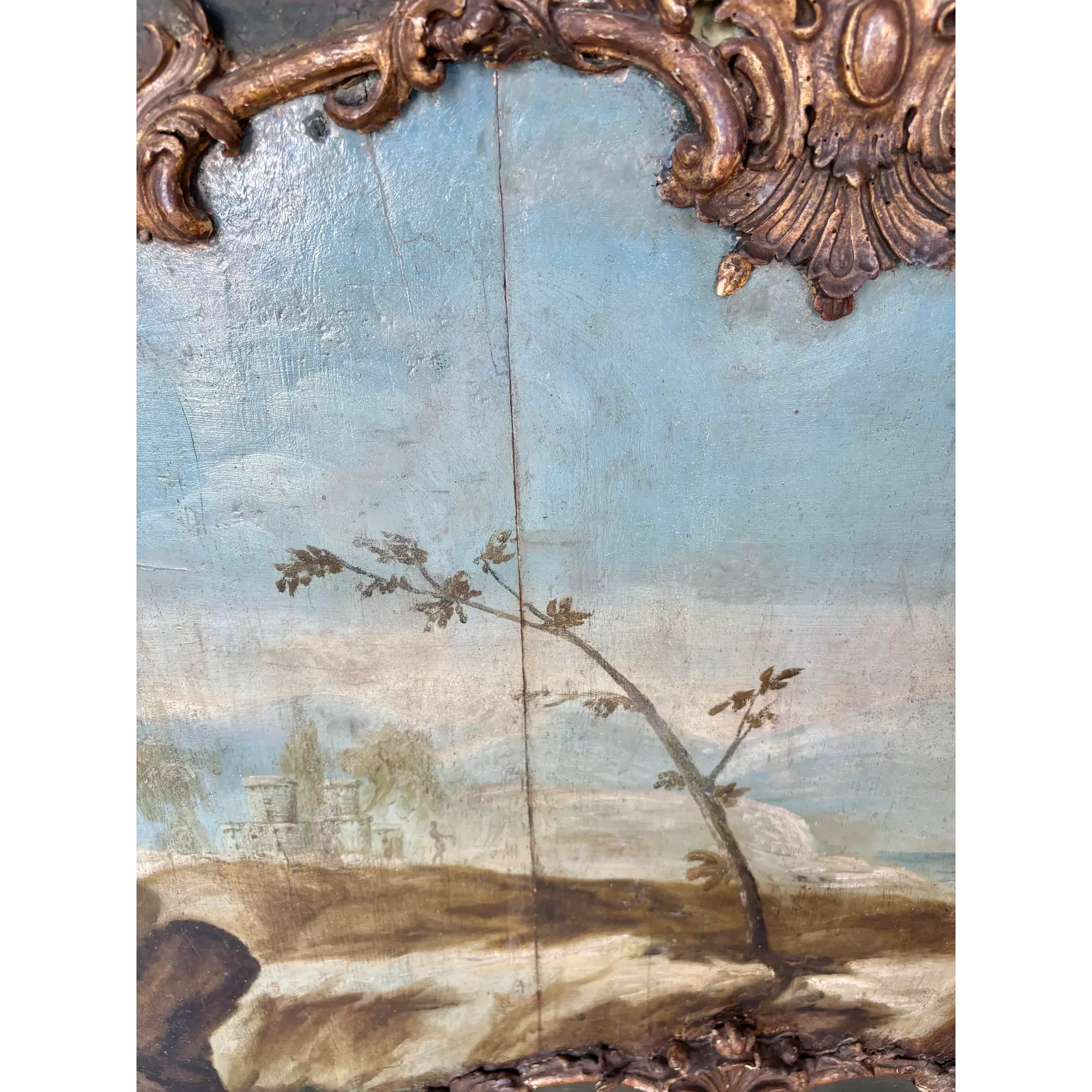 19th Century Italian Landscape Oil on Panel Painting - Image 9