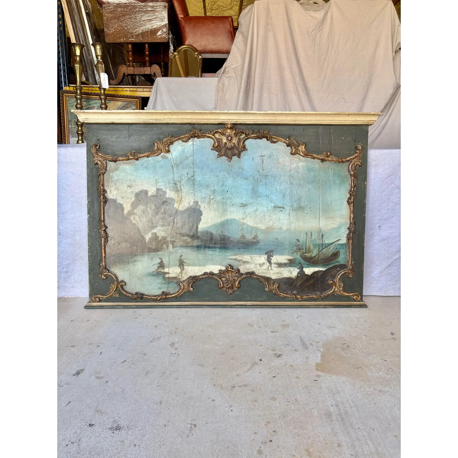 19th Century Italian Seascape Oil on Panel Painting - Image 2