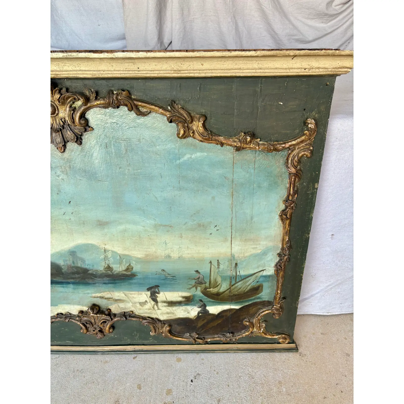 19th Century Italian Seascape Oil on Panel Painting - Image 8