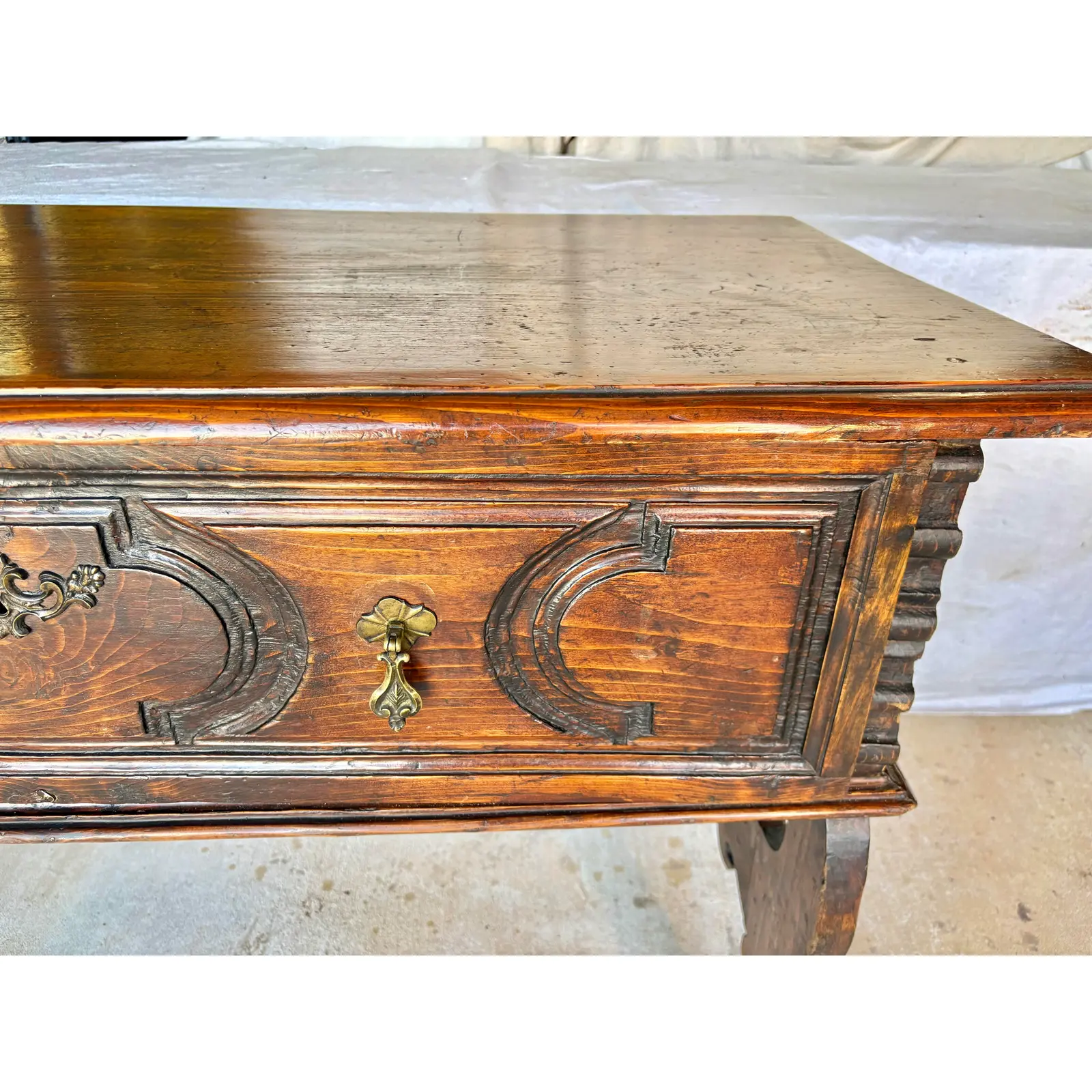 Late 19th Century Spanish Renaissance Revival Pine Side Table - Image 10